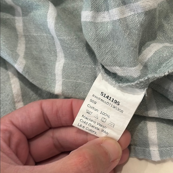 SHEIN White and Green Swim Coverup - Picture 5 of 5